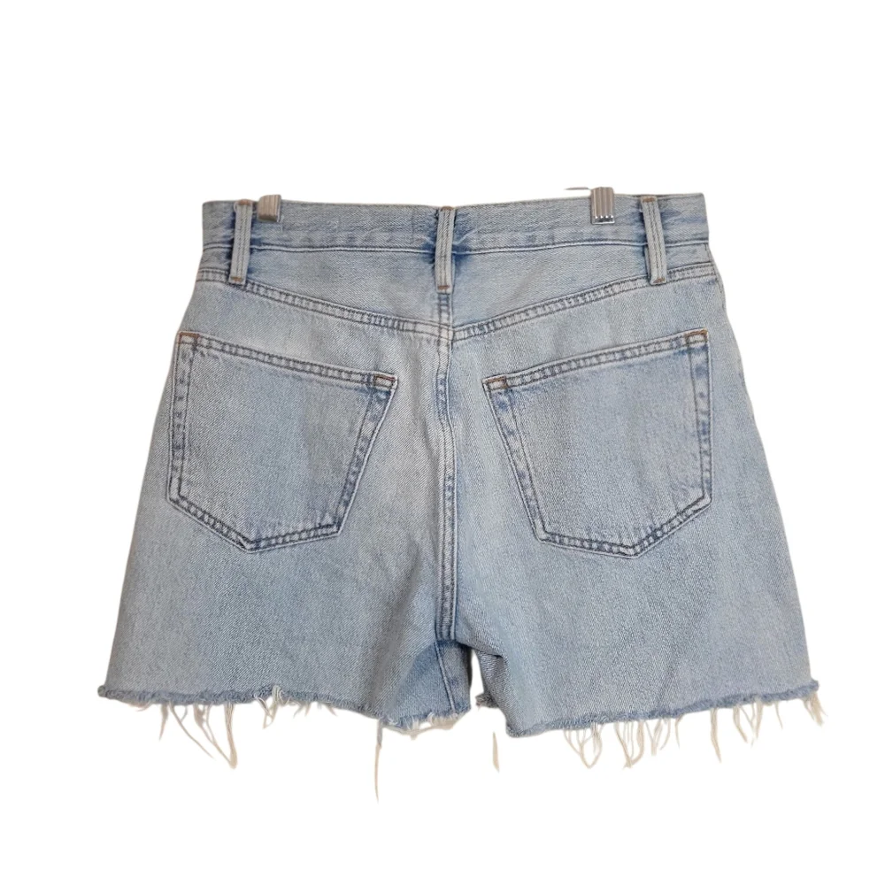 FRAME 'Le Original' High Rise Button Fly Lightwash Denim Shorts, Size 27